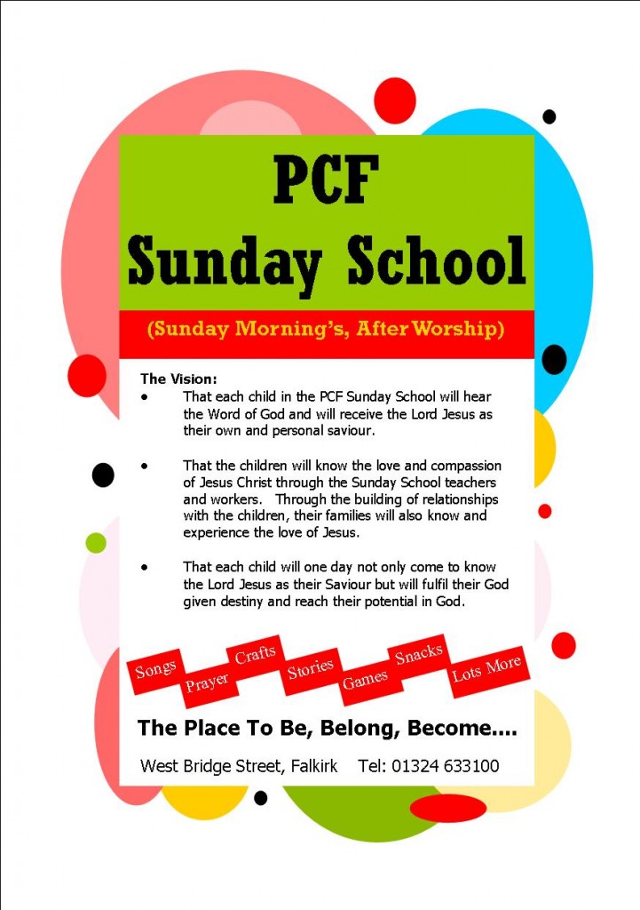 sunday school a5 leaflet